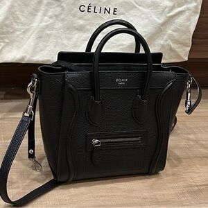 NANO LUGGAGE BAG IN DRUMMED CALFSKIN
BLACK